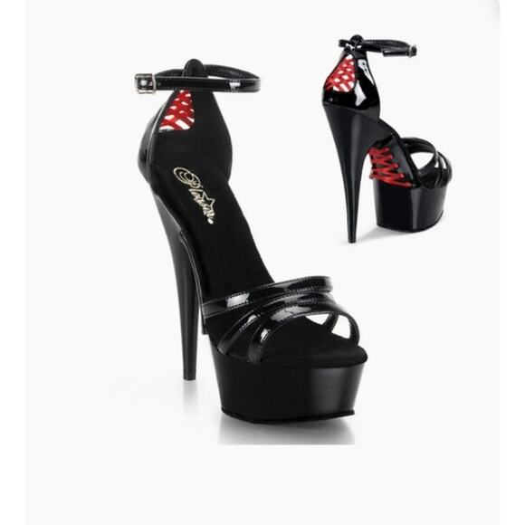 Pleaser Delight Peep Toe Close Back Corset Style Sandal - Picture 1 of 11